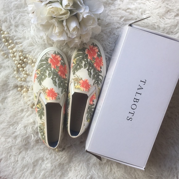 NWT • TALBOTS Jungle Hibiscus Slip On Sneaker - Picture 13 of 16